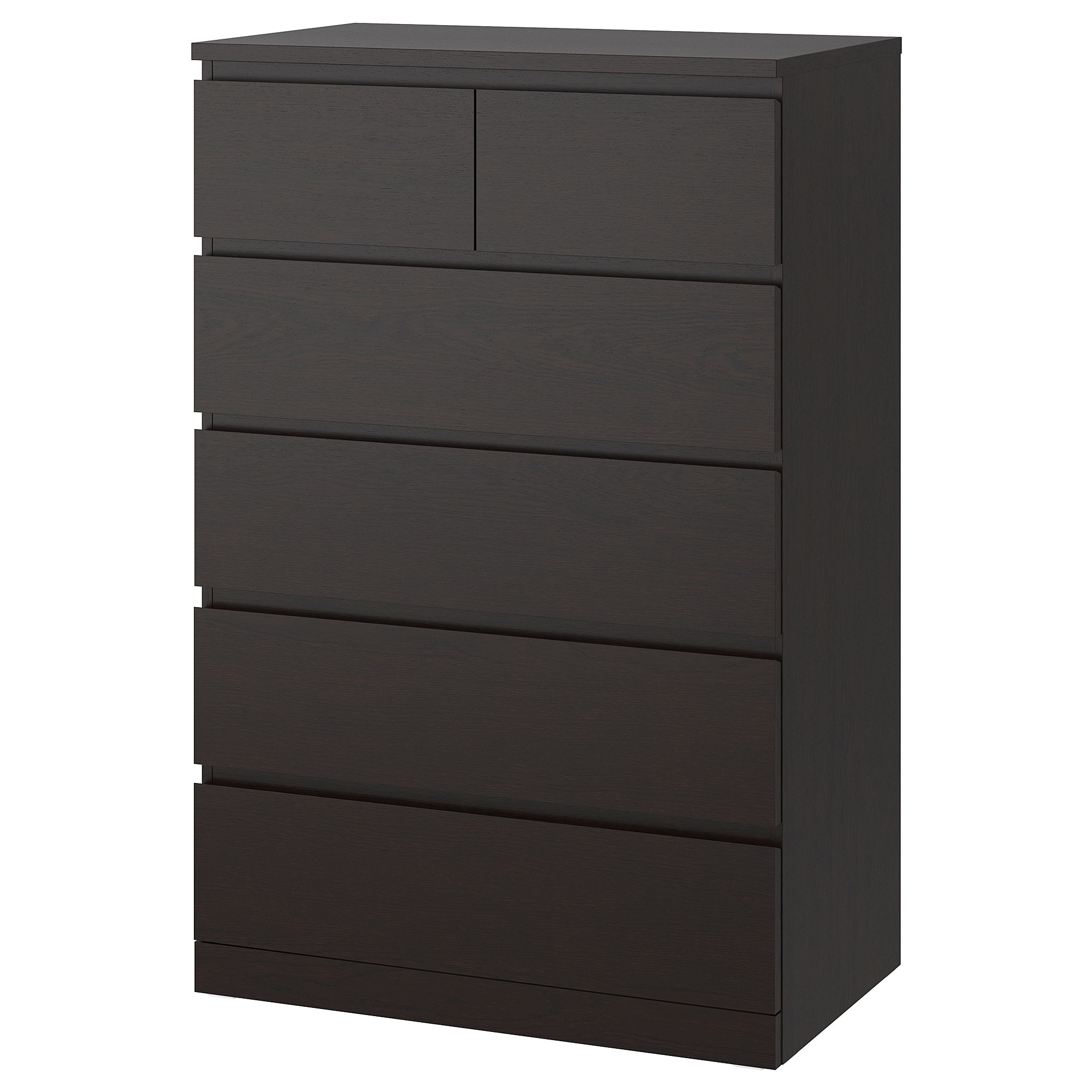 Malm Chest Of 6 Drawers Tall Black Brown Conner Furniture House
