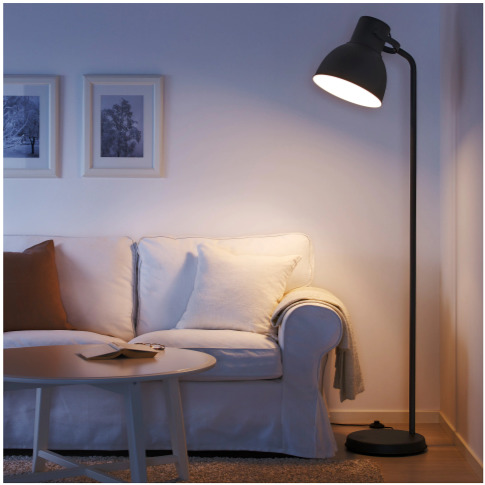 light grey floor lamp