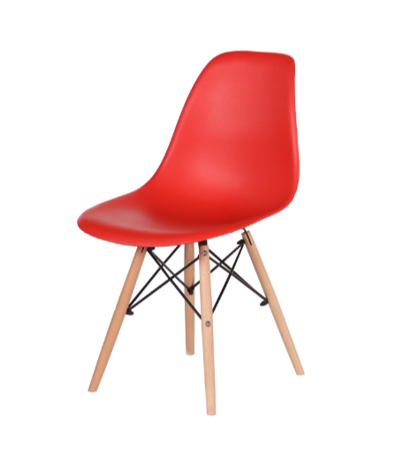 Charles Chair Wood Legs Red Conner, Red Wooden Chair Legs