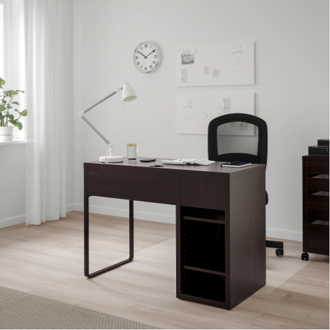 Micke Desk Cabinet Black Brown Conner Furniture House