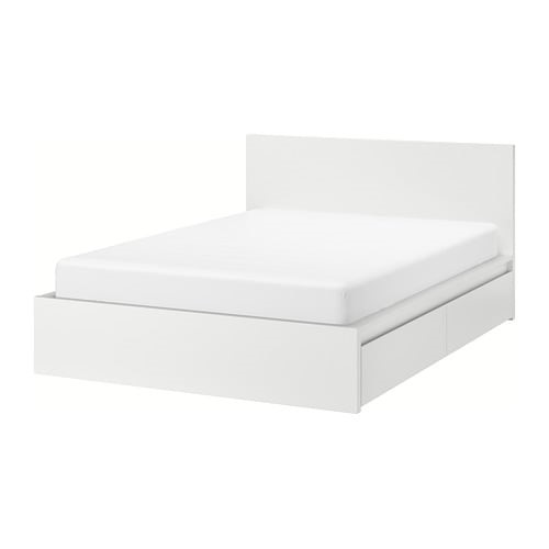 Malm Bed Frame High With 2 Storage, High Queen Bed Frame
